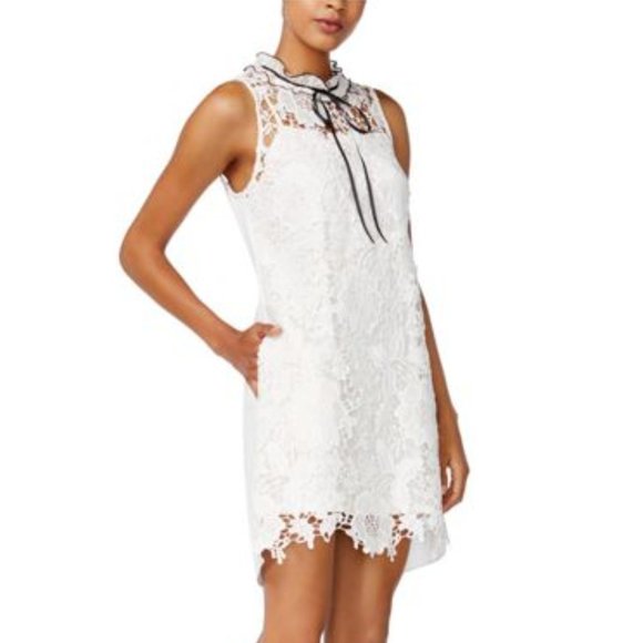 NWT! Kensie Womens High-Neck Lace Shift Dress, L - Picture 1 of 8